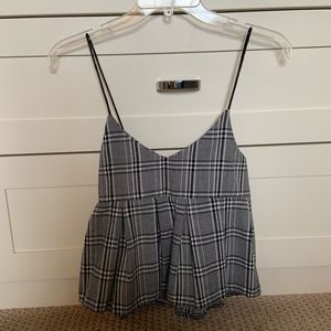 Cute patterned black/white/gray tank top